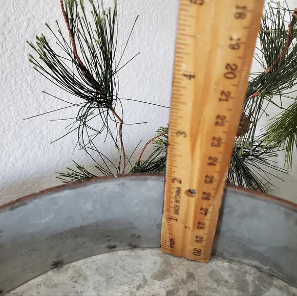 Galvanized Pedestal Planter Tray 10 5" - Picture 6 of 8